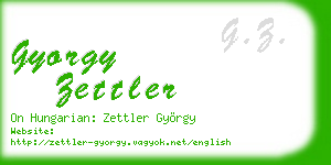 gyorgy zettler business card